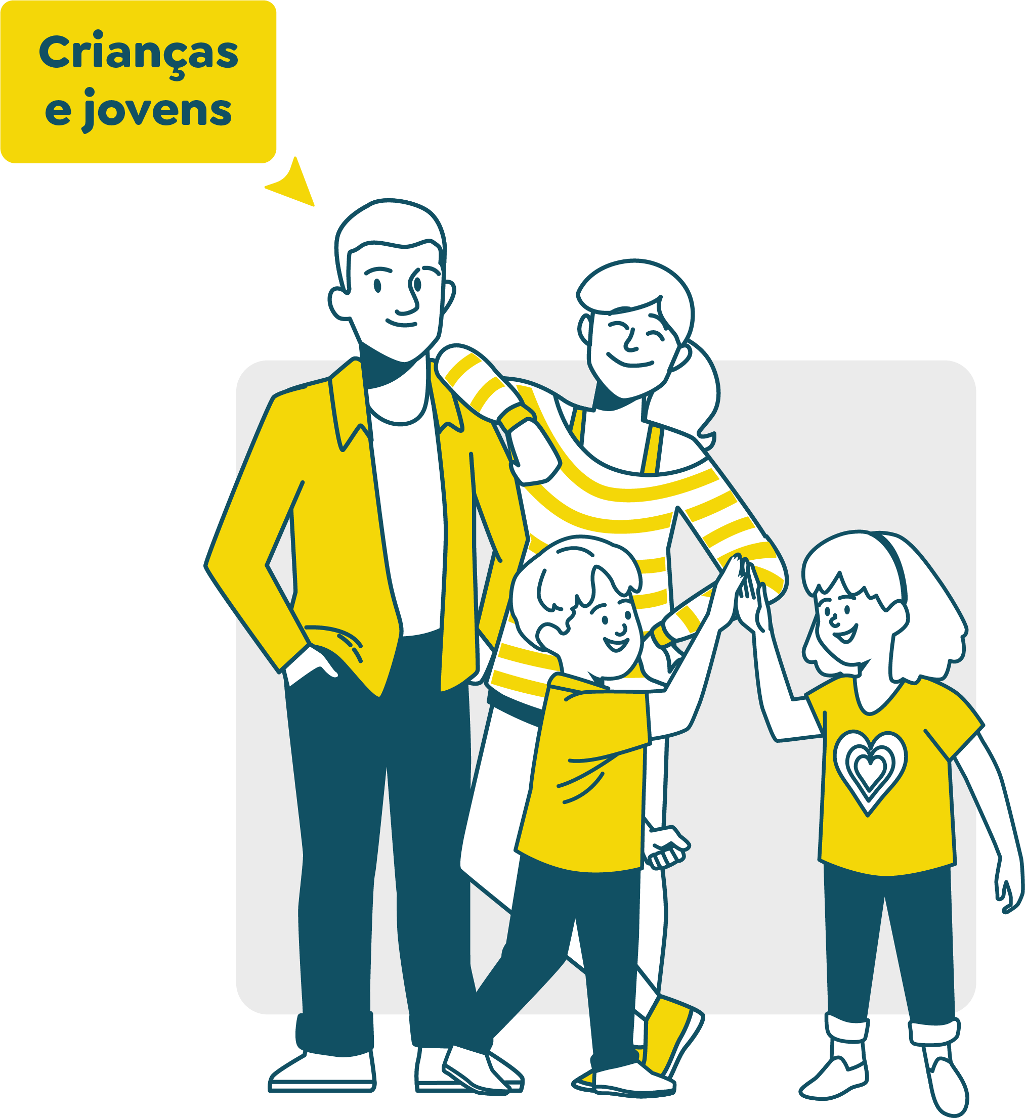 Imagem ilustrativa da página Crianças e jovens
